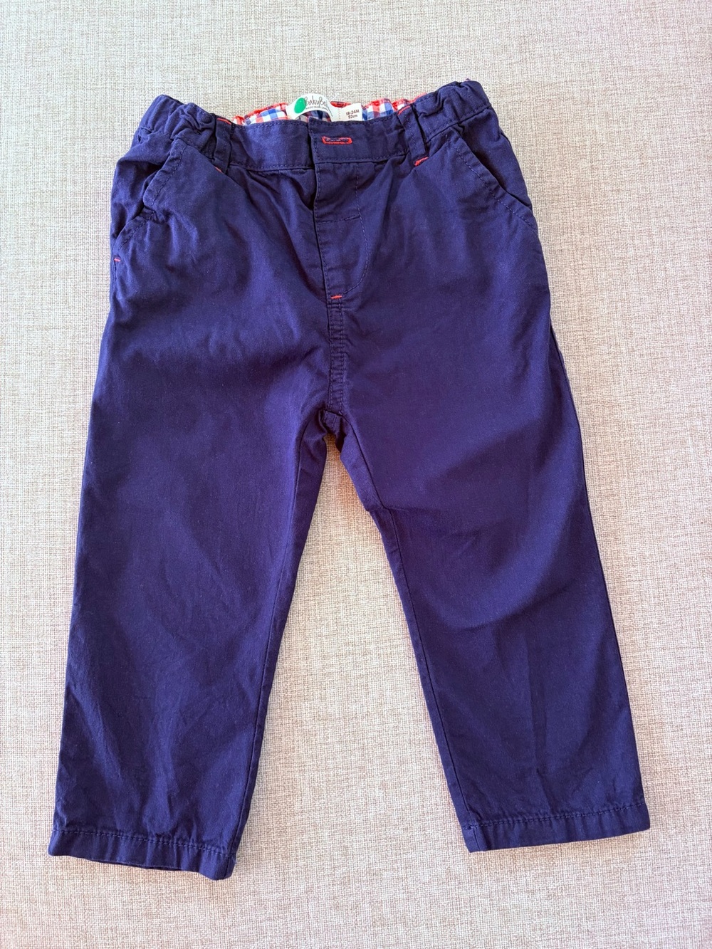 EUC Mini Boden Blue Pants - Size 18-24m
